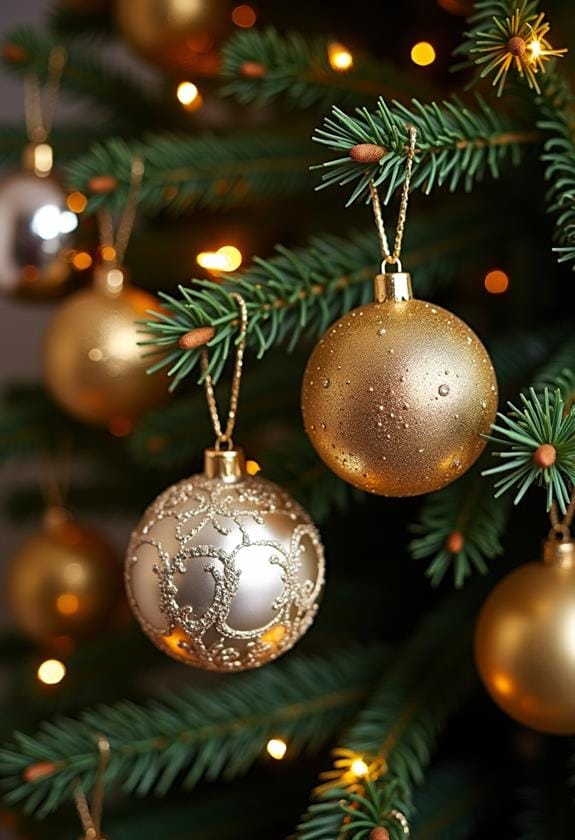 sparkling metal holiday decor