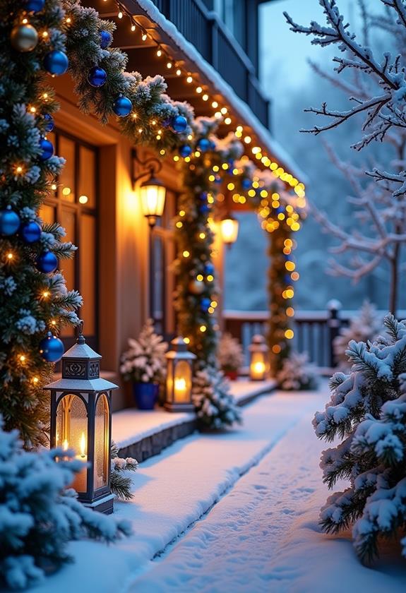 sparkling outdoor holiday decor