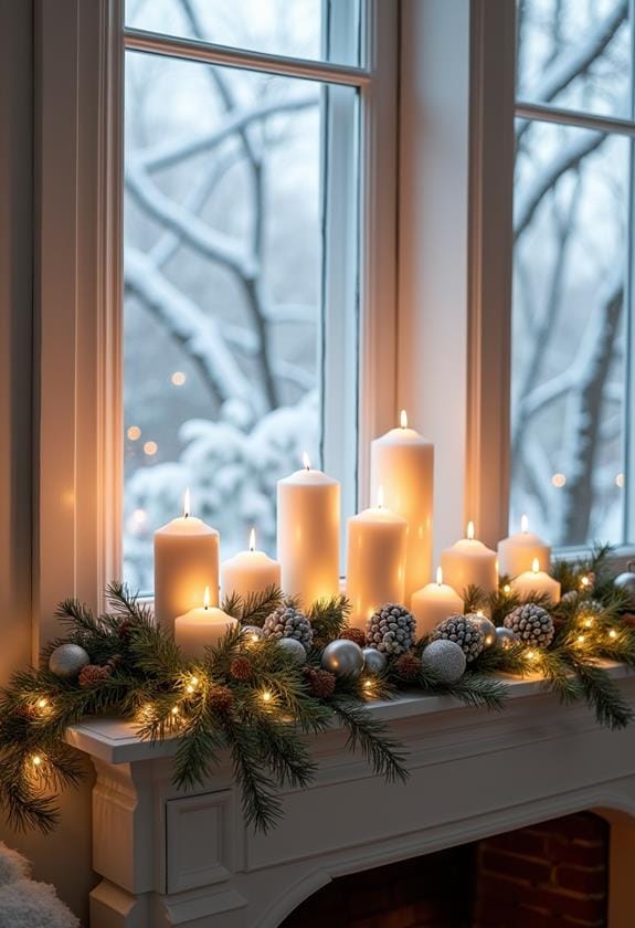 sparkling snowy holiday scene