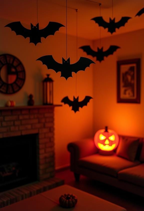 spooky bat decor garlands