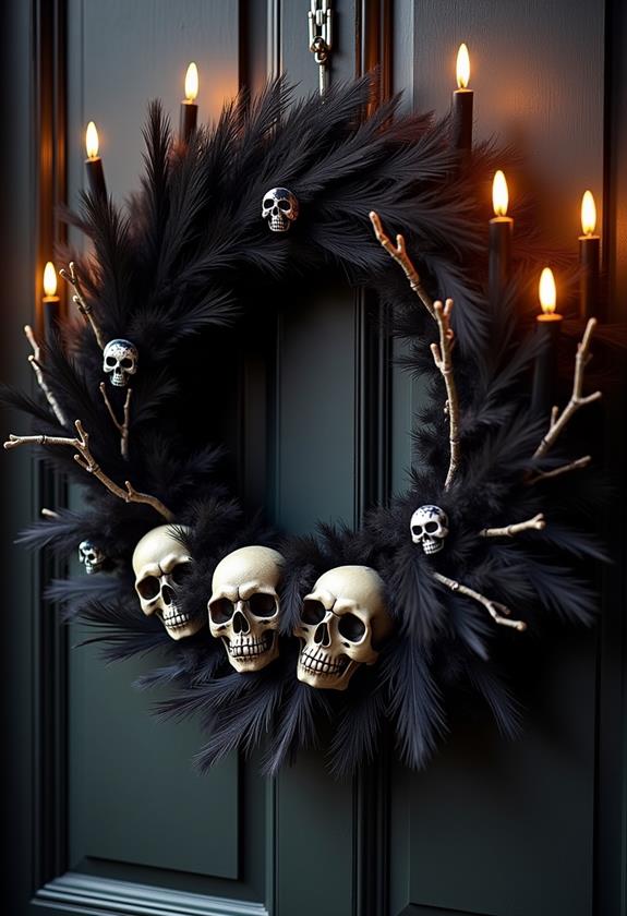 spooky crafted decorative wreaths