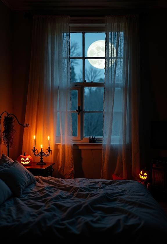spooky curtain decor ideas