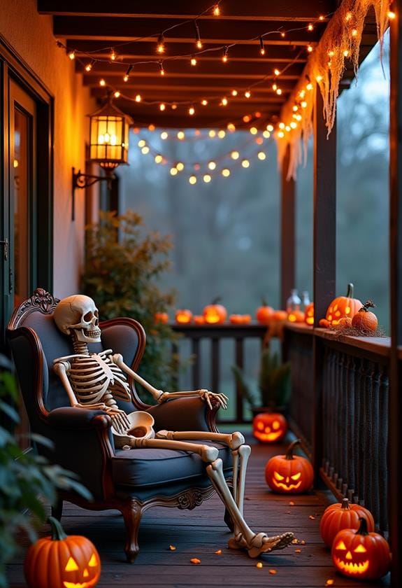 spooky halloween balcony decorations
