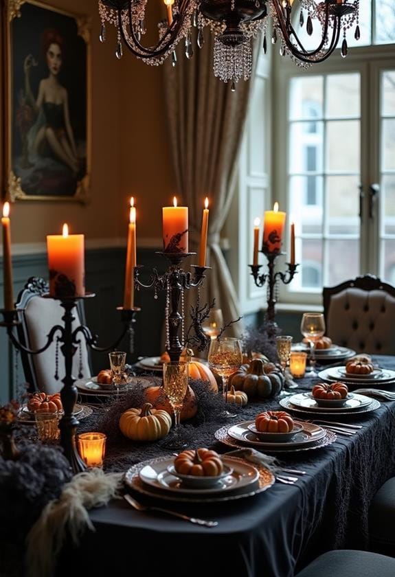 spooky halloween table decor