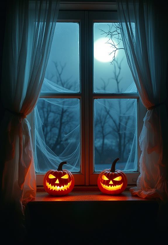 spooky halloween window decorations