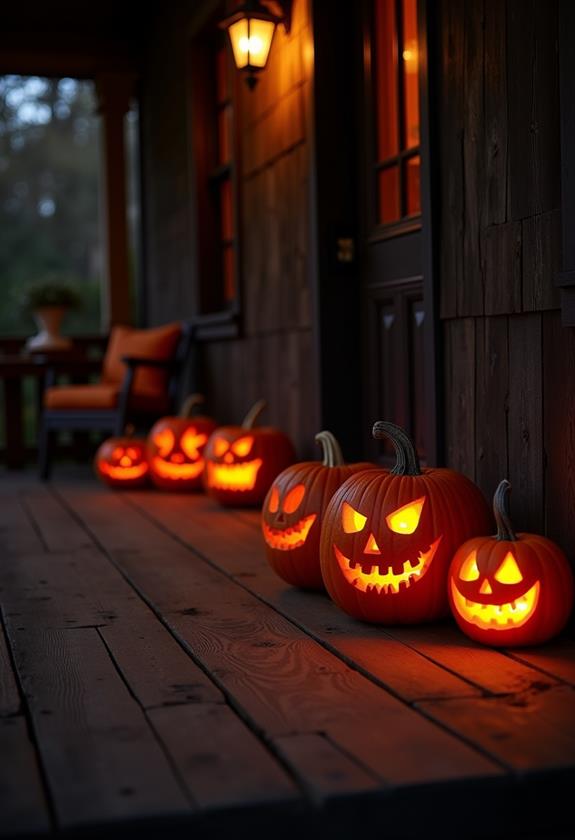 spooky jack o lantern gathering