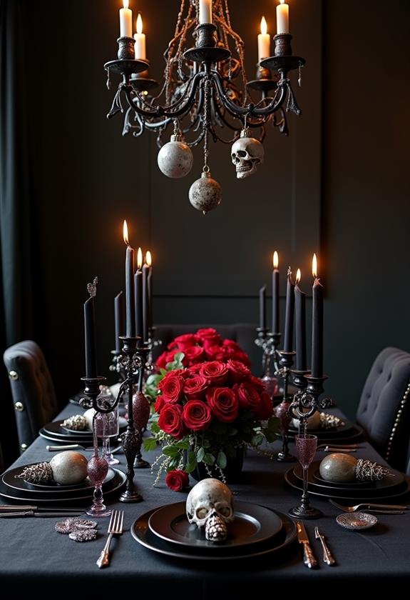 spooky seasonal table decor