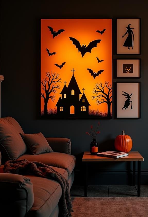 spooky shadow art display