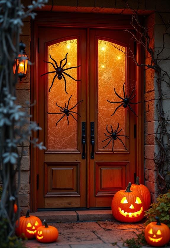 spooky spider web entrance