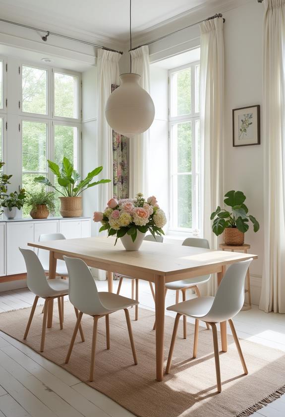 spring dining room decor