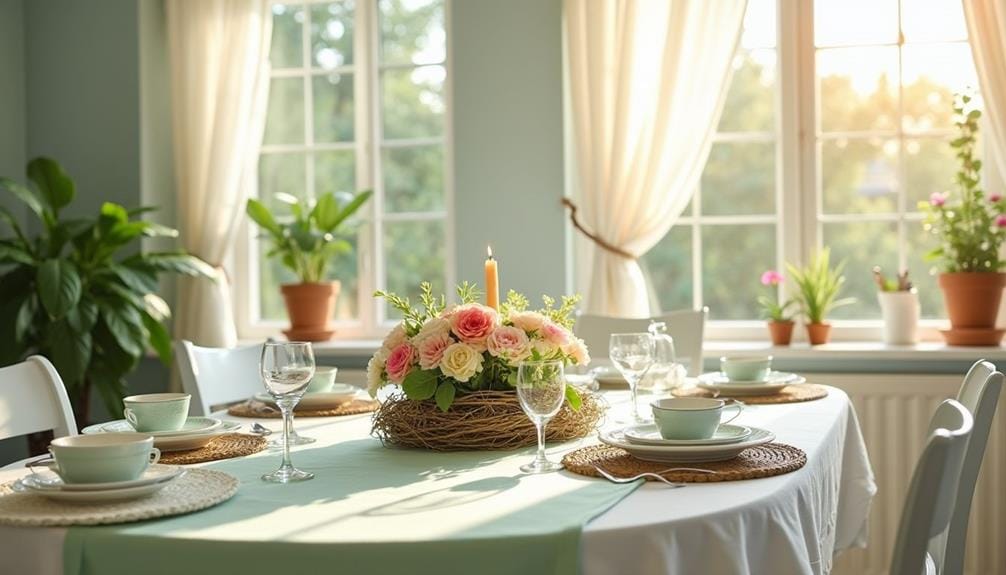 spring dining room decor