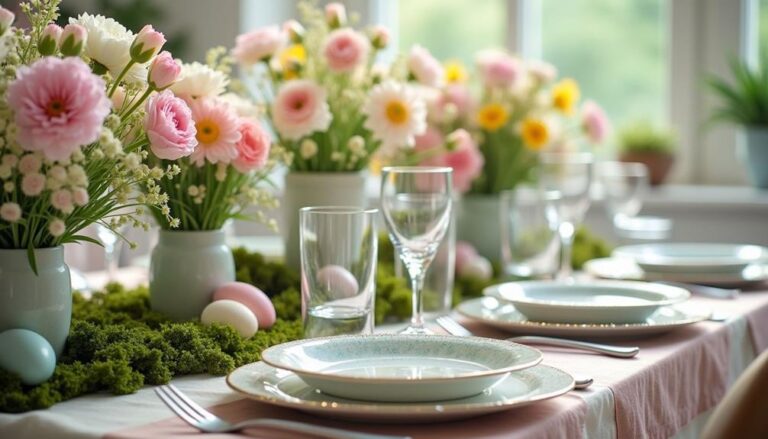 spring dining table decor