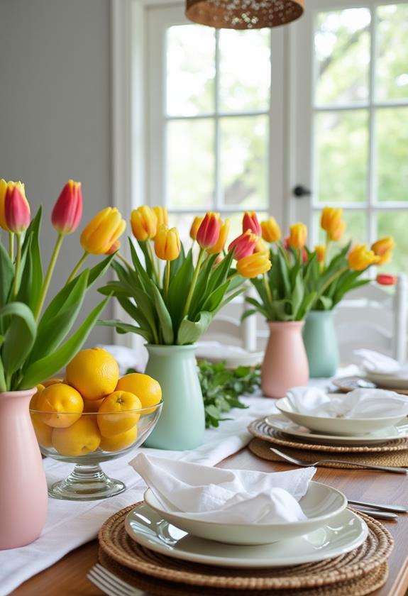 spring kitchen table decor