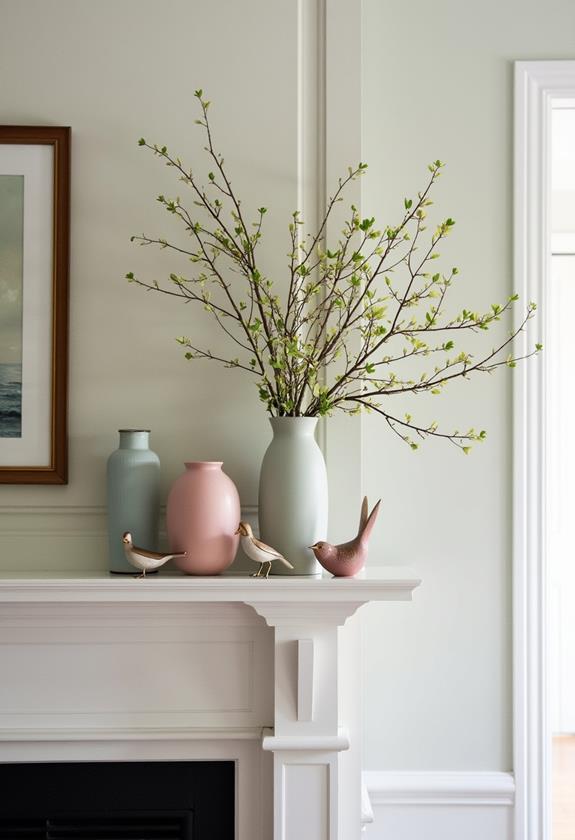 spring mantel decor inspiration