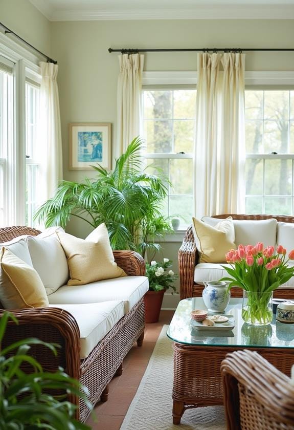 spring sunroom decor inspiration