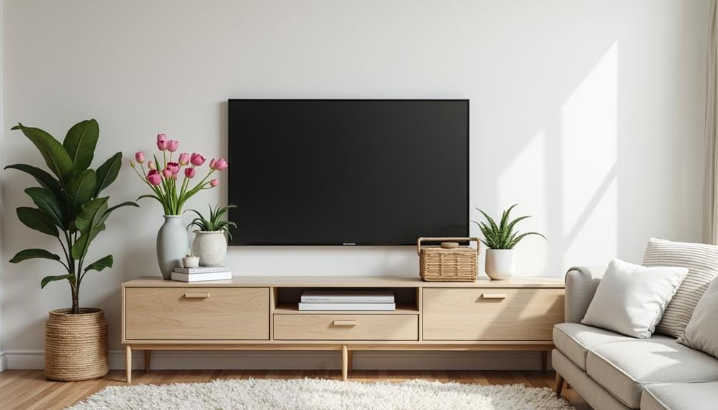 spring tv stand decor ideas