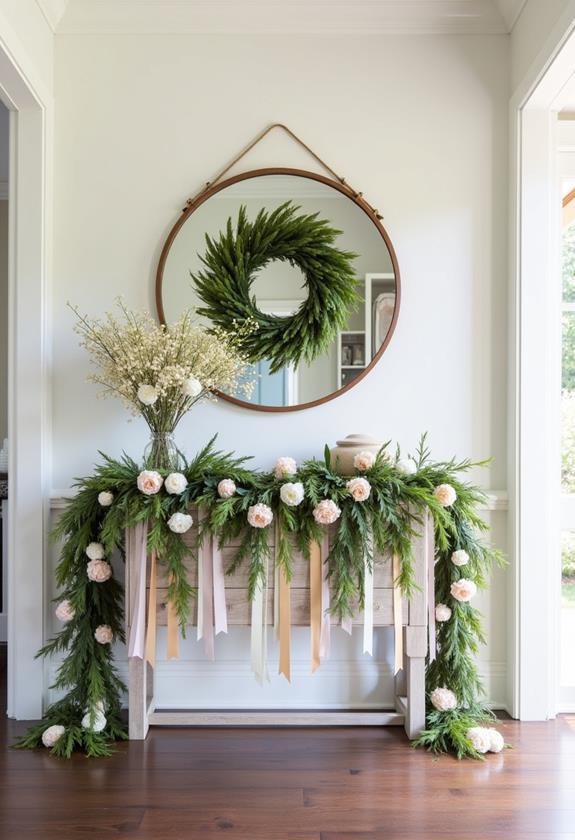 spring wreath and garland