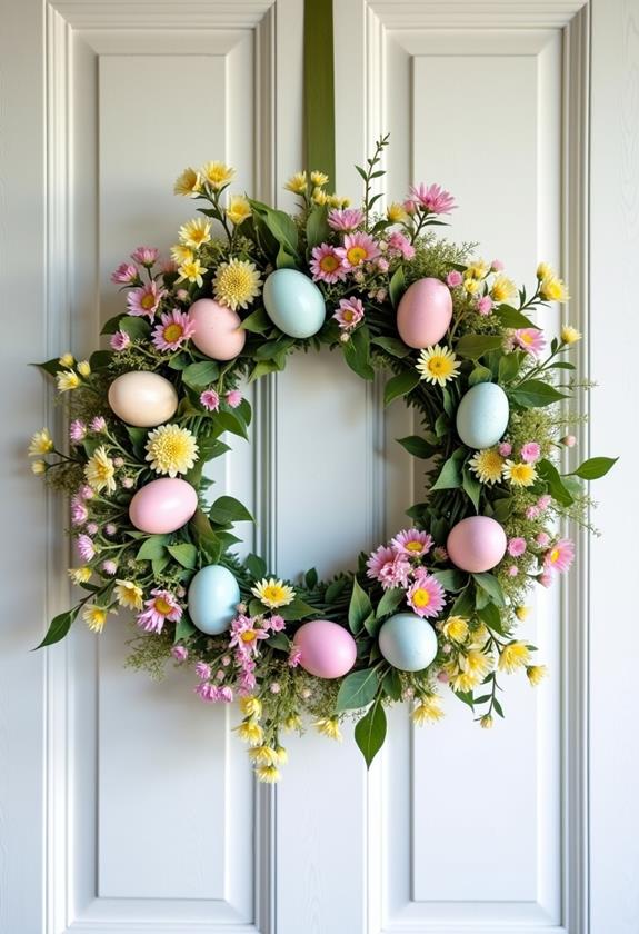 springtime floral egg decor