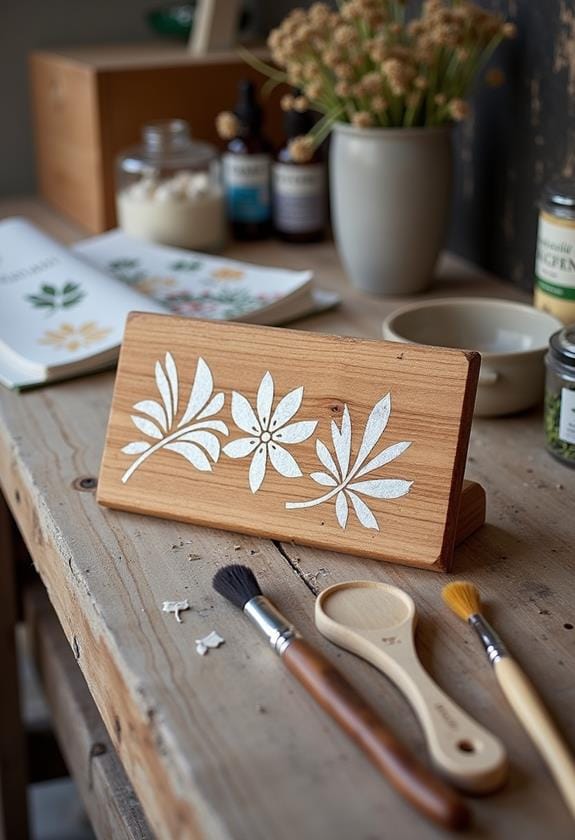 stencil and stain technique