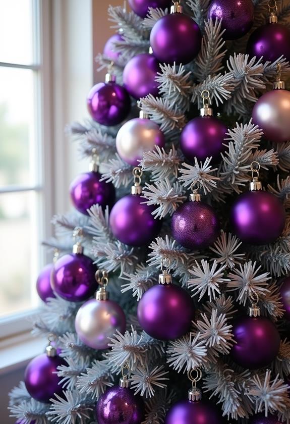 strategic purple ornament placement