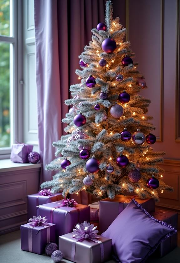 stunning purple christmas decor