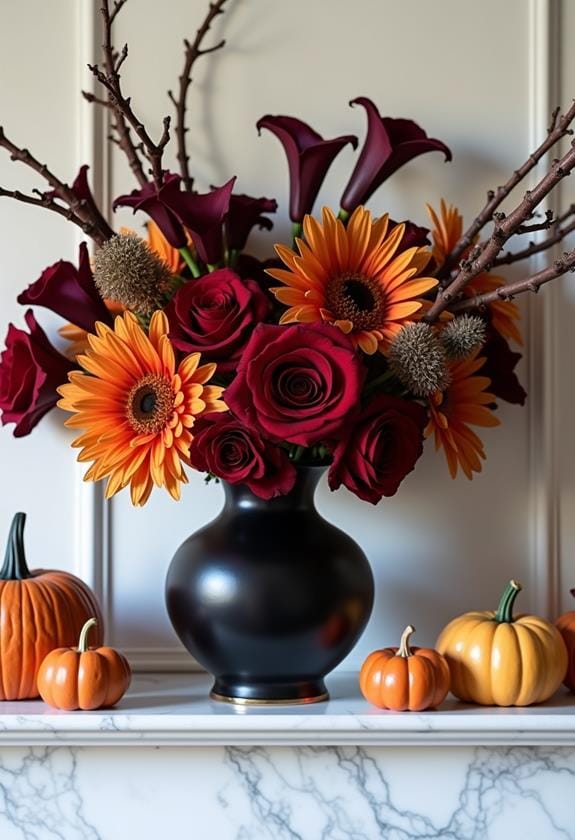 stylish fall flower bouquets
