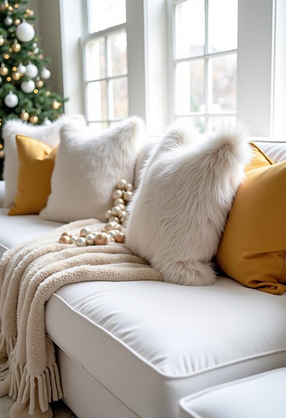 stylish festive metallic decorations
