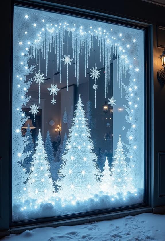 stylish frozen ice structure