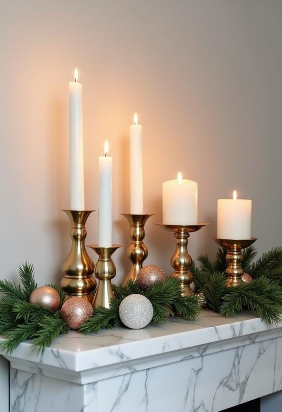 stylish metallic candle holders