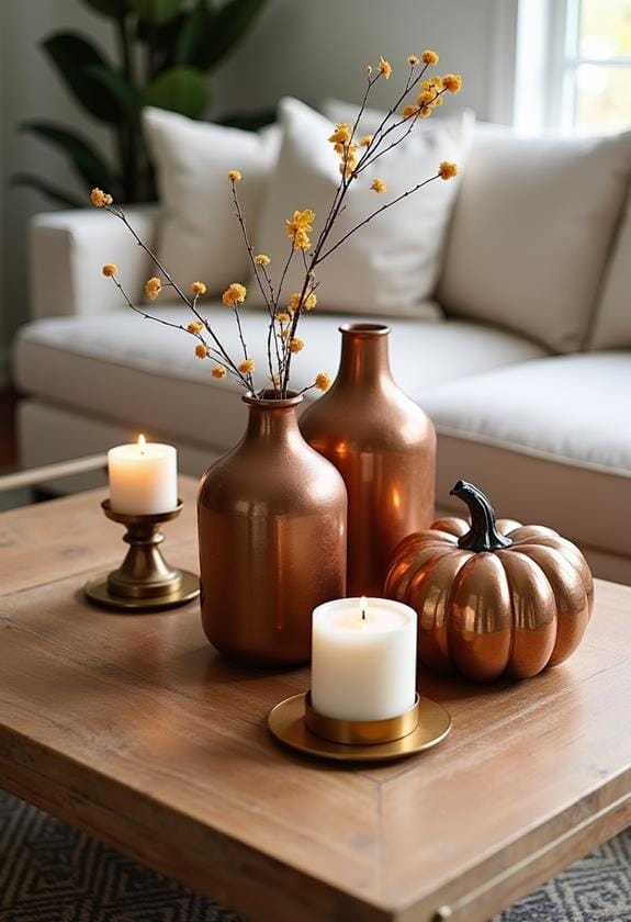 stylish metallic decor elements