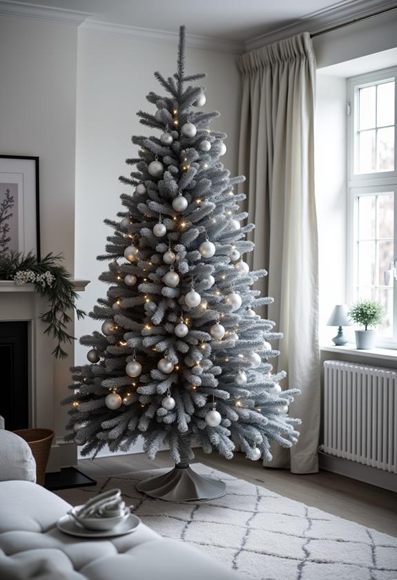 stylish minimalist grey tree