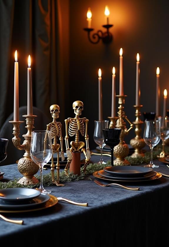 stylish skeleton table displays