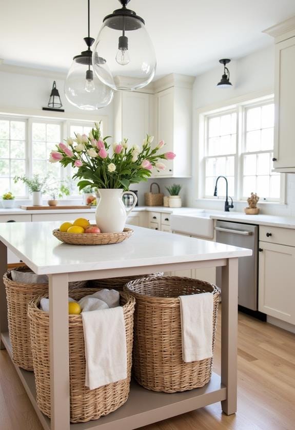 stylish woven basket storage