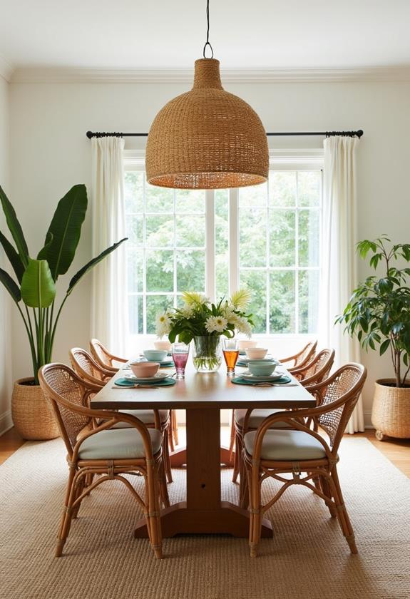 stylish woven rattan decor