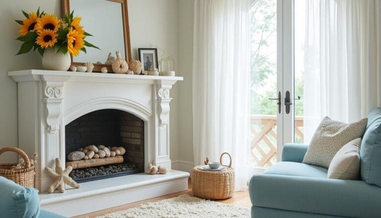 summer fireplace decor ideas