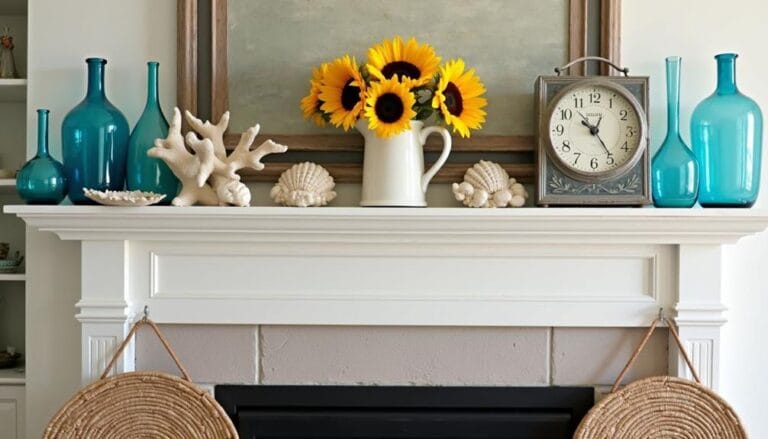 summer mantel decor ideas