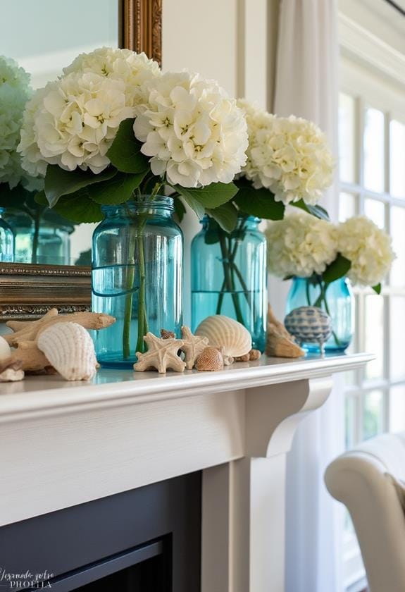 summer mantel decor inspiration