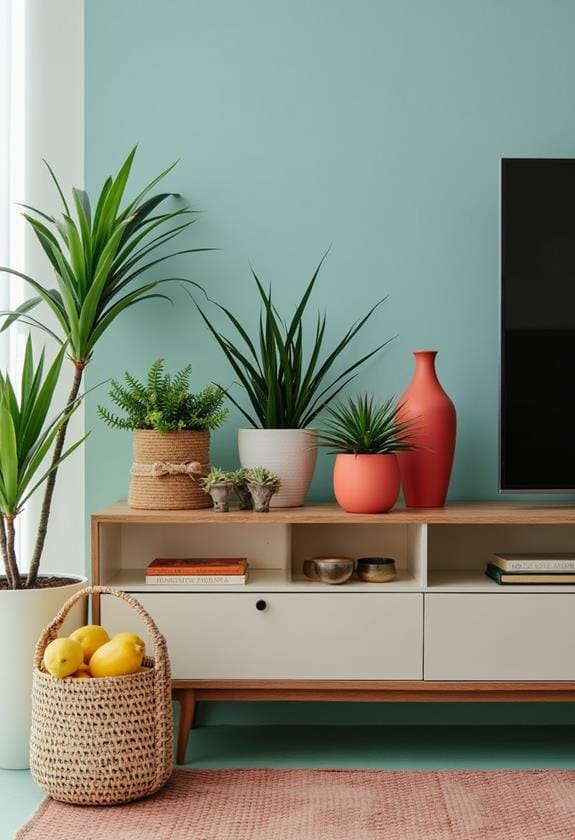 summer tv stand decor ideas