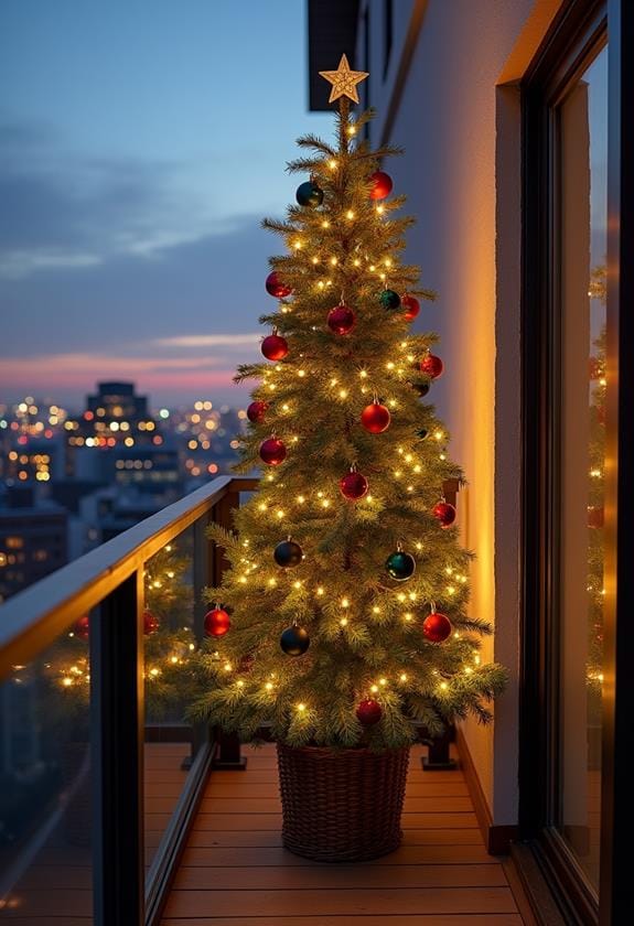 suspended holiday tree design