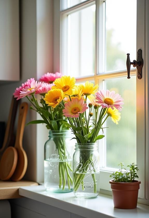 sustainable mason jar decor