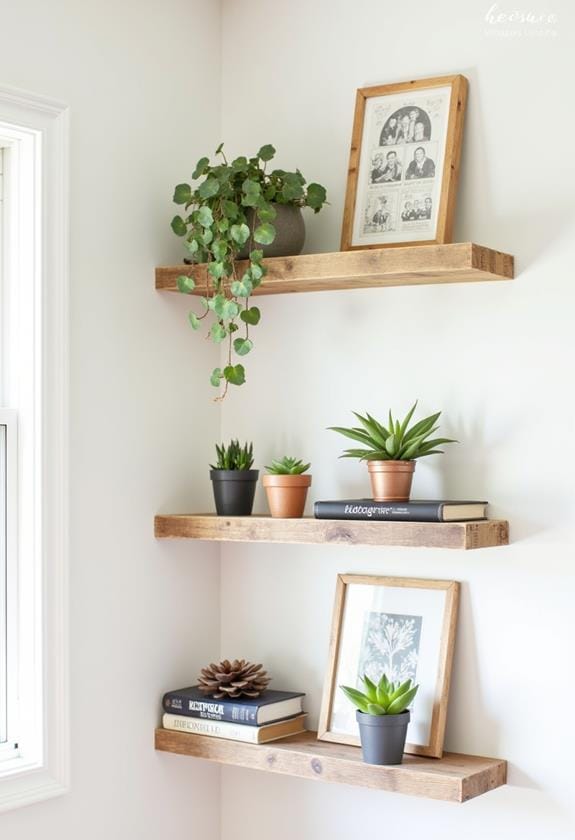 sustainable pallet wood shelving
