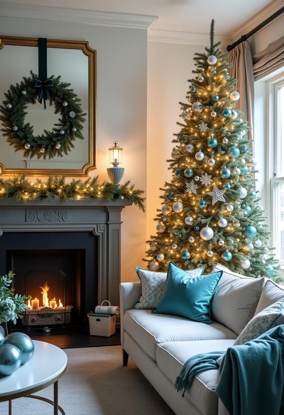 teal christmas color combination