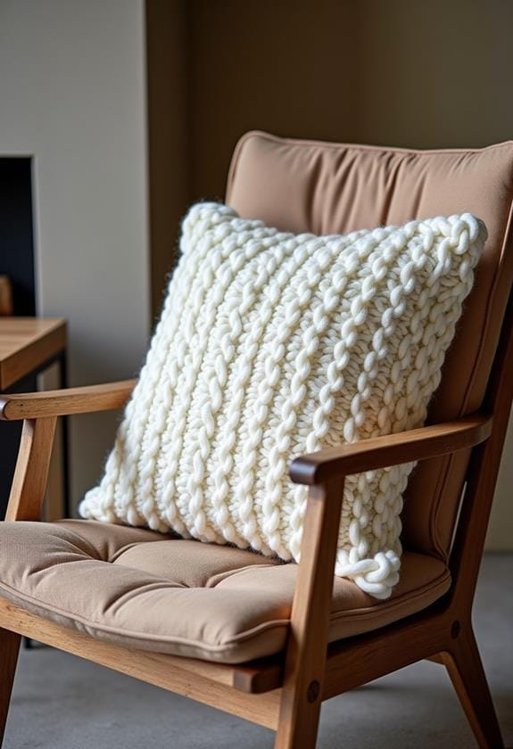 textured knit cable blanket