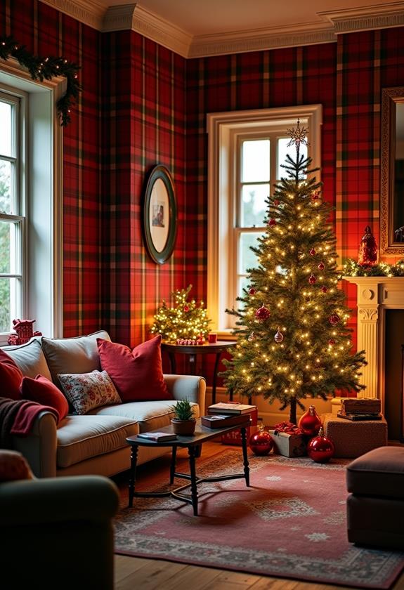 traditional holiday plaid pattern