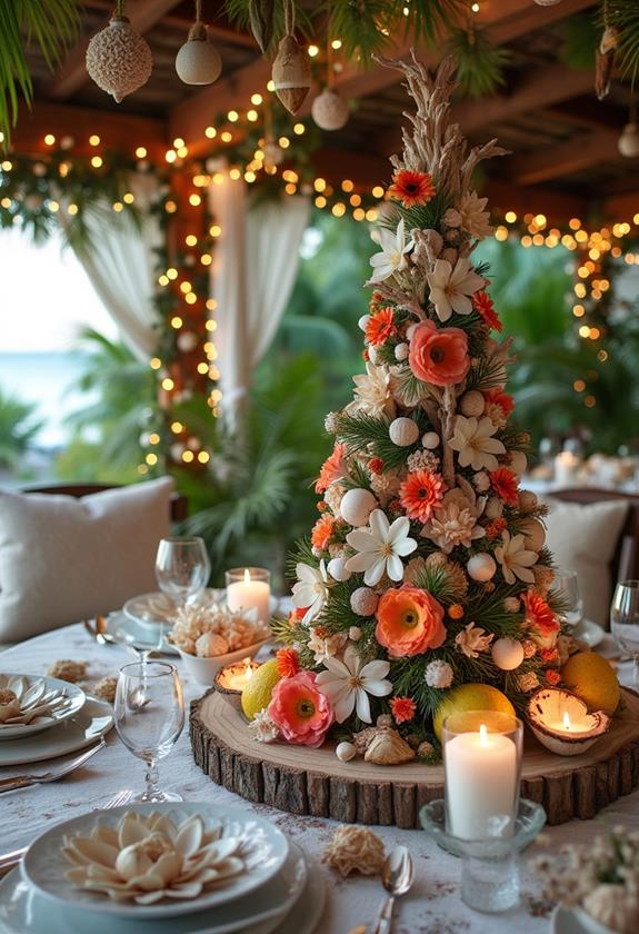 tropical christmas island decor