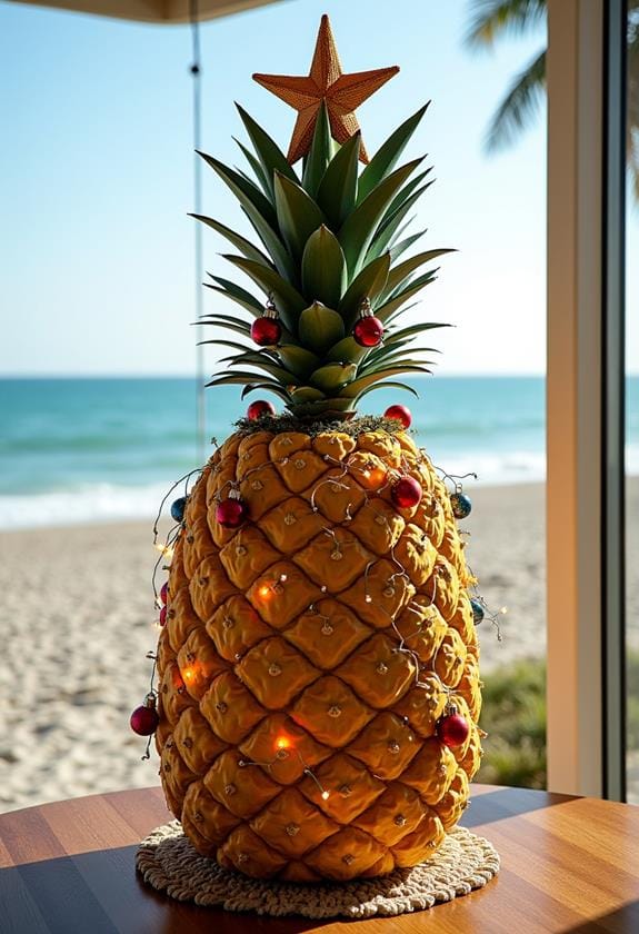 tropical holiday decor idea