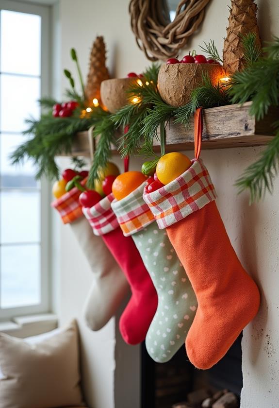 tropical themed holiday gift stockings