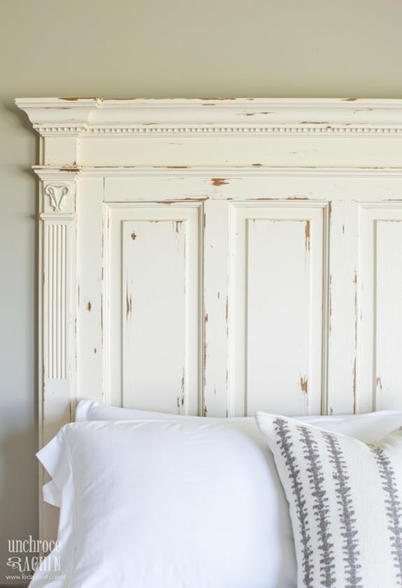 upcycled door headboard transformation