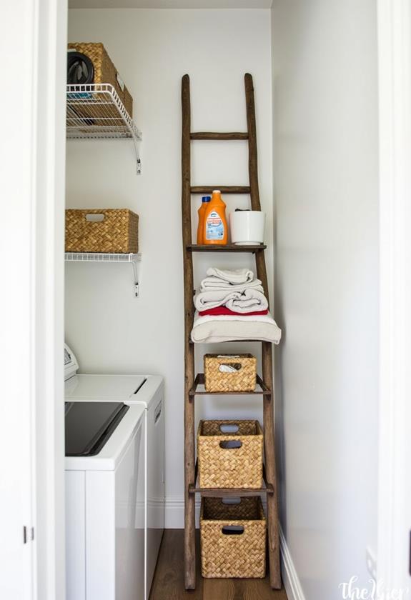 upcycled ladder shelf design