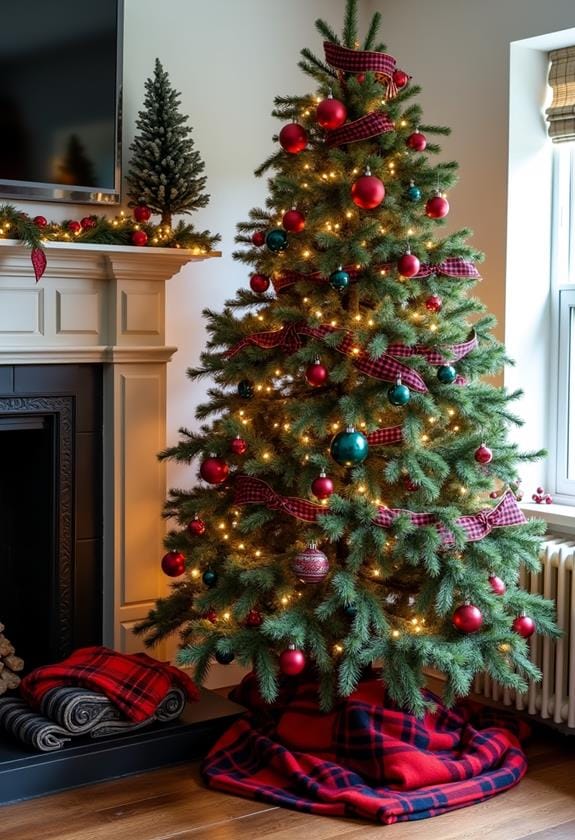 varied plaid tree designs